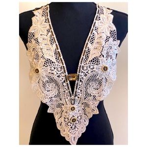Byrufina handmade lace neck piece one of a kind